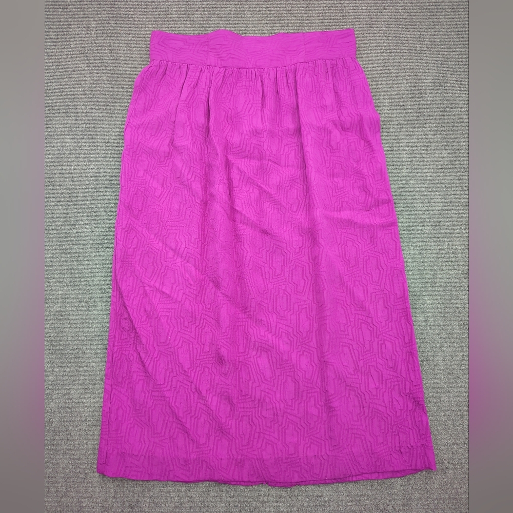 Vintage 100% Silk Midi Skirt Women Size 12, Romantic, Cottagecore, Feminine